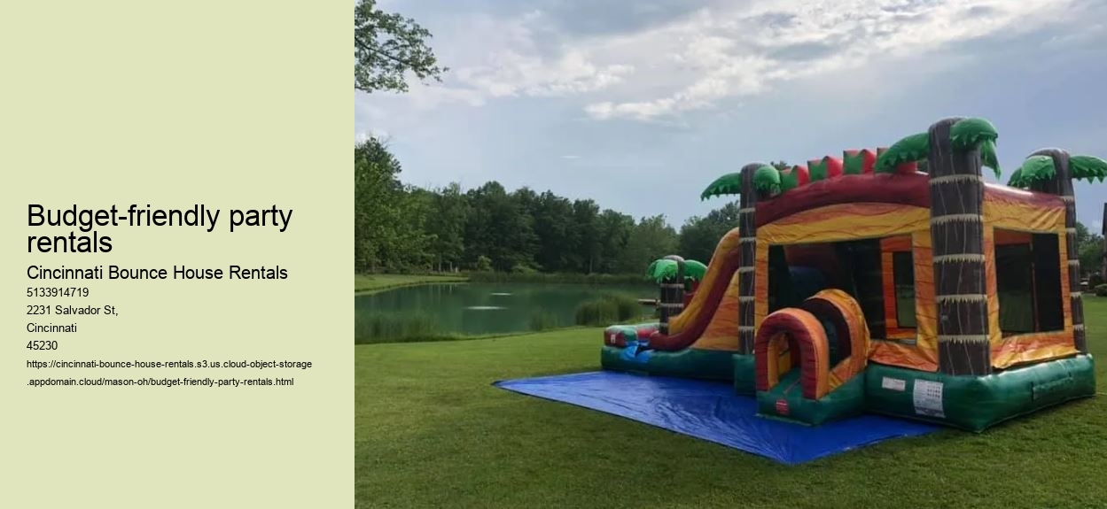 Budget-friendly party rentals