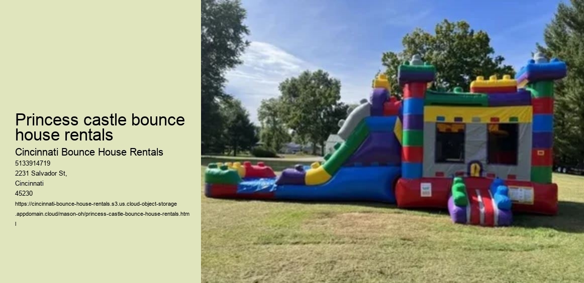 Princess castle bounce house rentals
