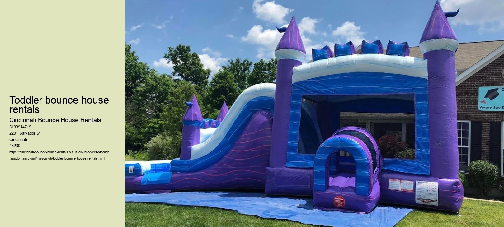 Toddler bounce house rentals
